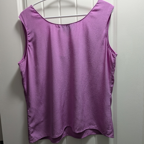 100% silk tank top, pink, size M, quiet luxury - Picture 8 of 11
